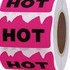DF500pcs Rave Hot Stickers 2 X 1-1/5 Inch Shiny Pink Hot Flame Fire Shape Labels Marking Popular Items Party Restaurants Spicy Food Shiny Pink